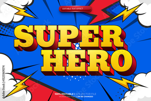 Super Hero Comic Cartoon editable Text Effect