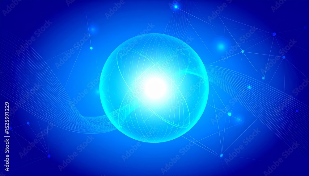 Obraz premium abstract illustration of science, technology future and art concept, futuristic background with graphic elements