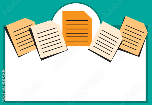 Documents with frame for text