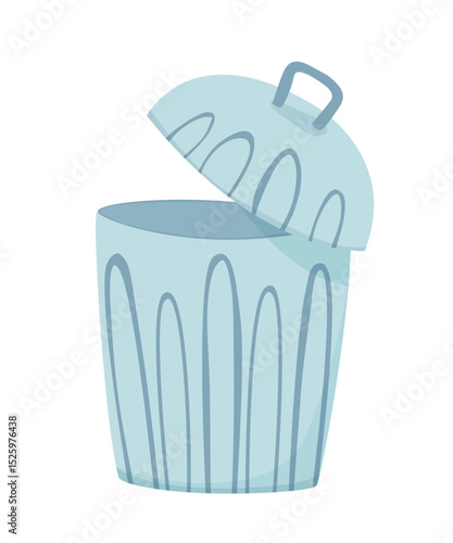 Bin, rubbish icon. Trash can illustration. Web icon, delete button.
