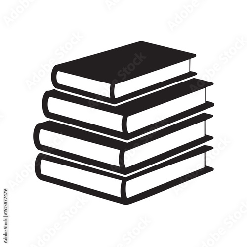 Isolated stack of old hardcover books on white, representing education, literature, and knowledge