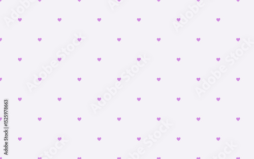 A delicate seamless pattern of tiny purple hearts on a light background, perfect for romantic designs, baby showers, and feminine themes. Ideal for textiles and digital use.