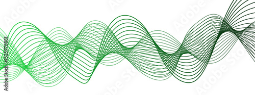 Abstract blue line wave with geometric technology and frequency gradient lines. Curved wavy lines tech futuristic motion background. Smooth, flowing waveforms blue lines. 