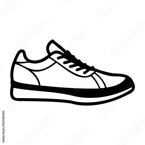 Hand drawn shoe sketch vector perfect for transparent background