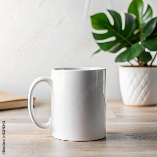 Ceramic Mug Photo – Minimal Coffee Cup on Table