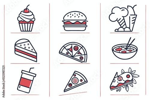 set of food icons