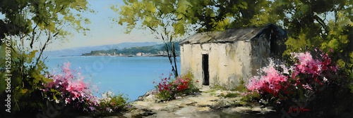 Charming Seaside Cottage with Blooming Garden