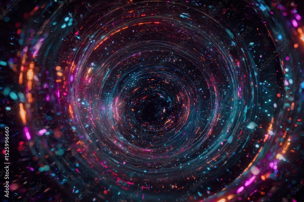 Abstract colorful swirling tunnel Abstract colorful swirling tunnel