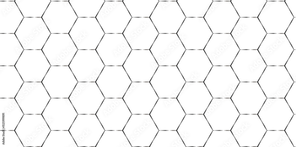 Naklejka premium Minimal grid geometric abstract white emboss hexagons with hexagon wall polygonal pattern background vector. seamless bright white abstract honeycomb background. 