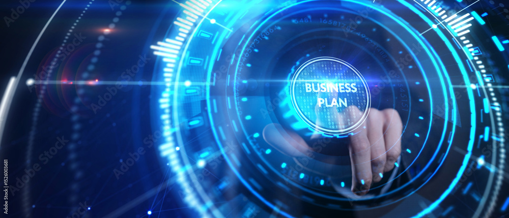 Fototapeta premium Business plan concept.Business, Technology, Internet and network concept.