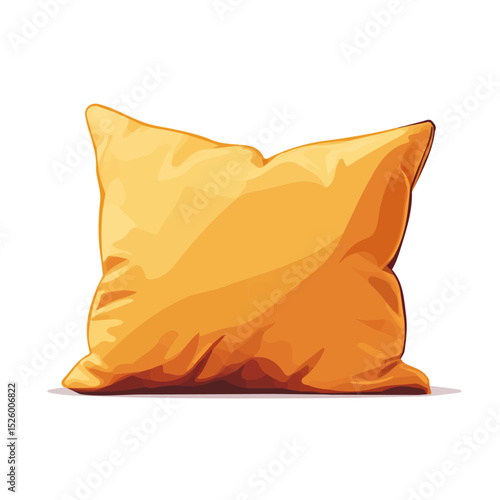 Pillow vector 2D flat illustration, isolated on a white background.