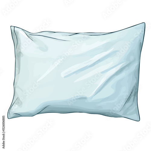 2D flat Pillowcase illustration vector, isolated on a white background.