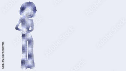 A woman holds her aching stomach with both hands, Menstrual Hygiene Day background