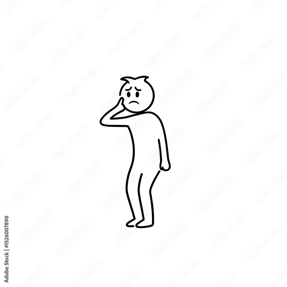 Obraz premium Anxious Stick Figure