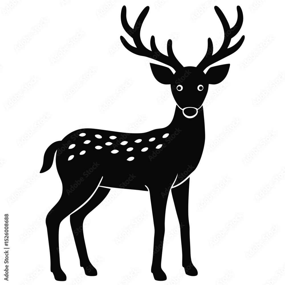 Obraz premium deer silhouette vector illustration