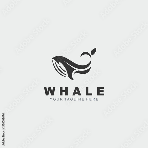 Whale logo image vector illustration template design