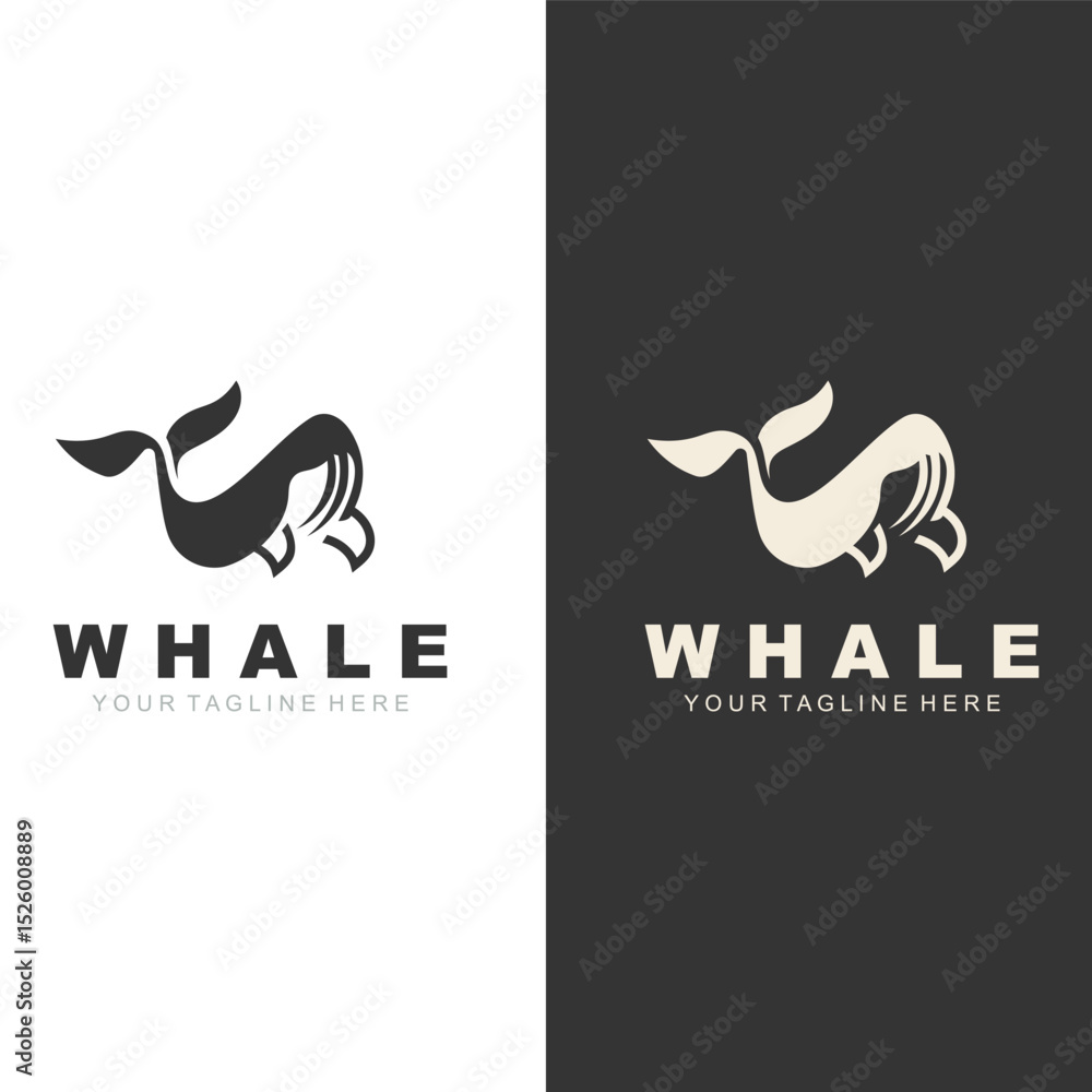 Obraz premium Whale logo image vector illustration template design
