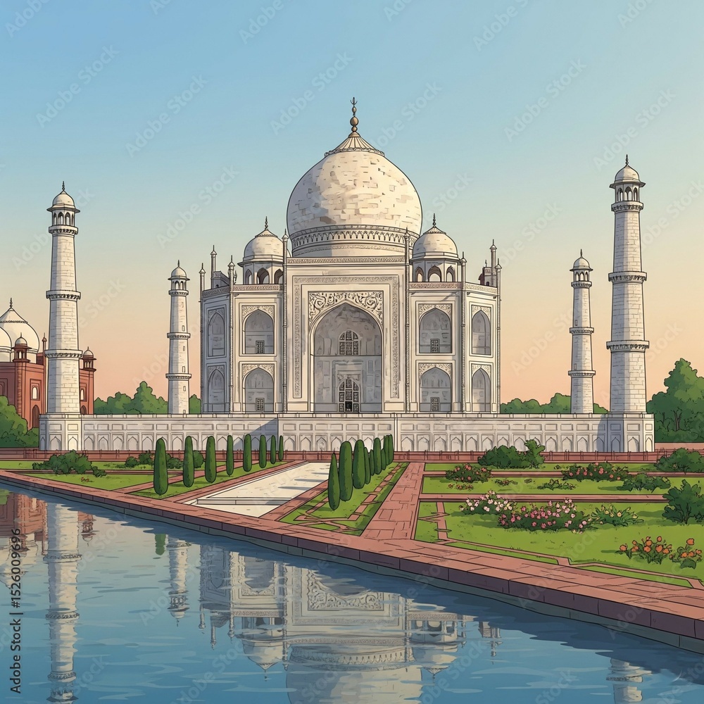 Obraz premium taj mahal in agra india