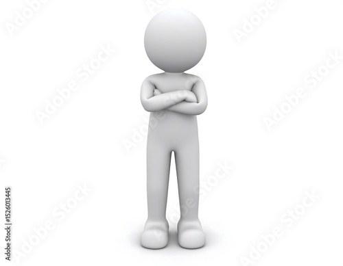 3D person with arms crossed