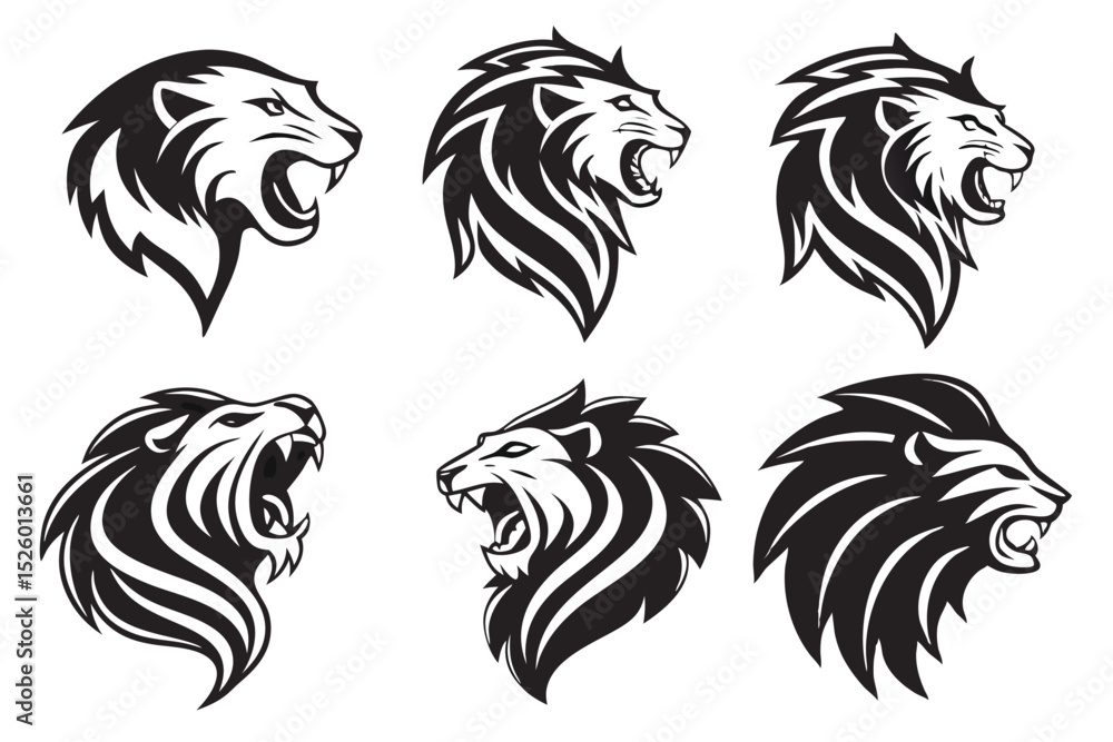 Obraz premium lion head tattoo