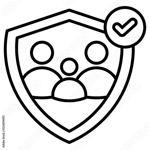 Family Insurance Outline Icon