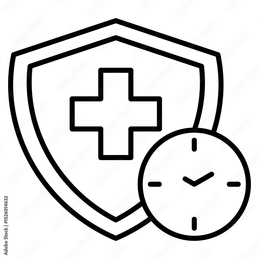 Fototapeta premium Long Term Care Outline Icon