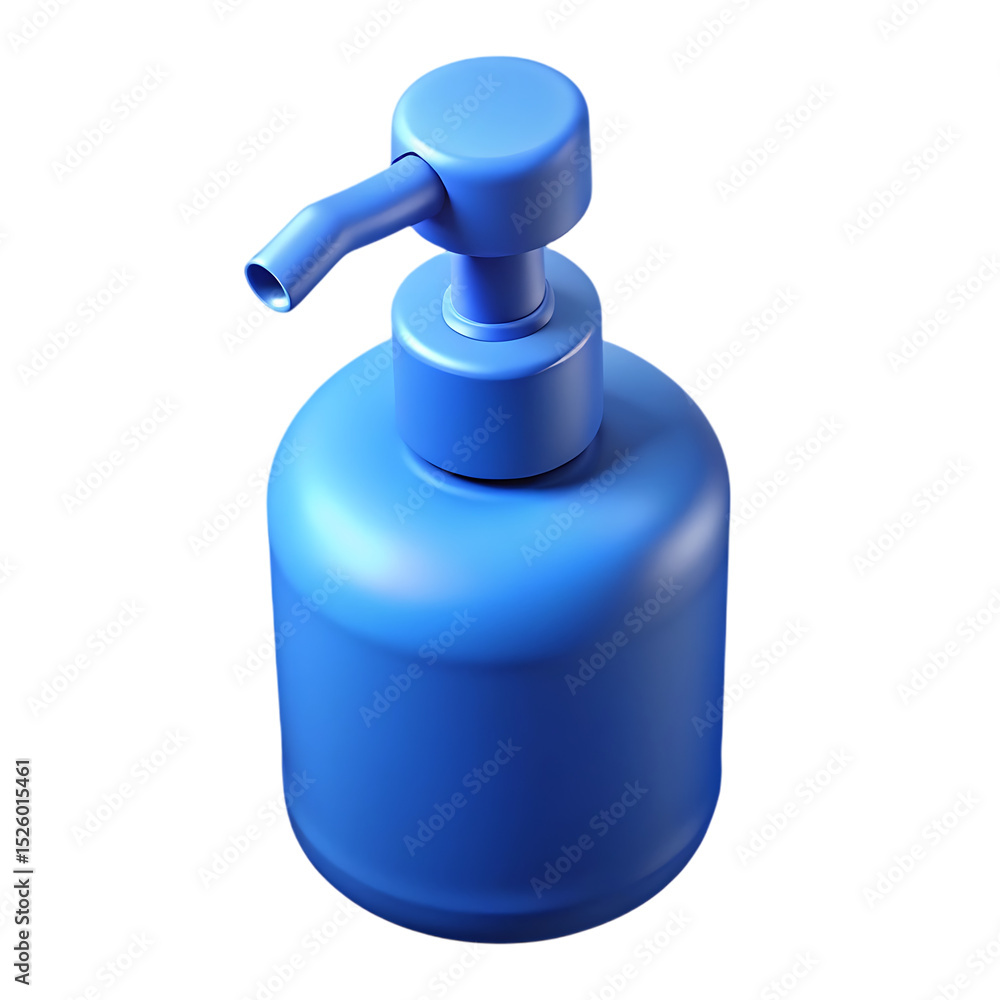 Obraz premium Blue plastic lotion pump bottle 3d icon.