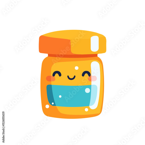 2D flat vector illustration of Pain Relievers, isolated on a white background.