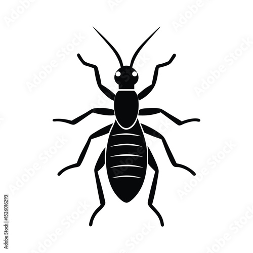 vector illustration of a black termite