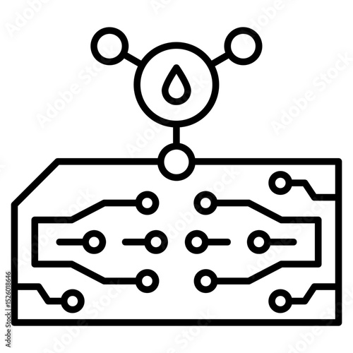 Microfluidics Outline Icon