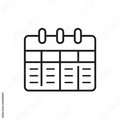 Simple calendar icon daily weekly monthly planner schedule organizer