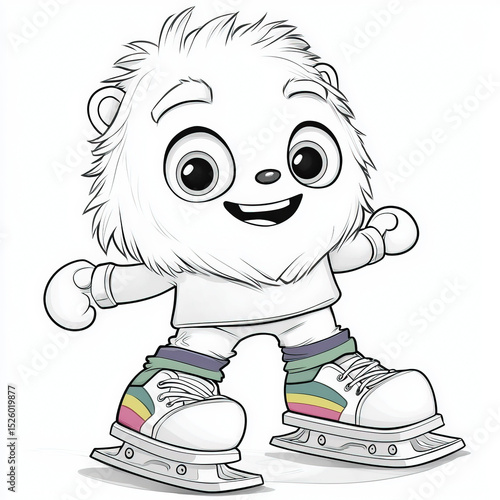 A funny monster wearing rai...