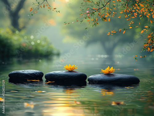 A serene depiction of natur...