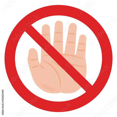 手で触るなマークイラスト