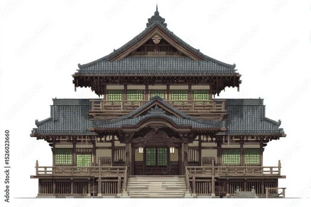 Fototapeta premium Japanese architecture traditional building temple structure