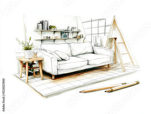 Home sketch: A cozy illustr...