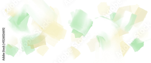 黄緑と黄色のキラキラした透明感のあるあしらい素材