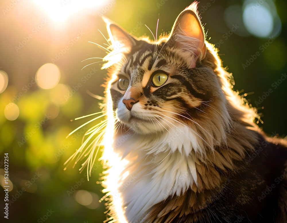 Obraz premium Cat in sunlight