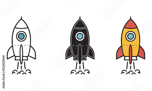 dynamic rocket launch symbol of boost and propulsion aigenerated vector illustration