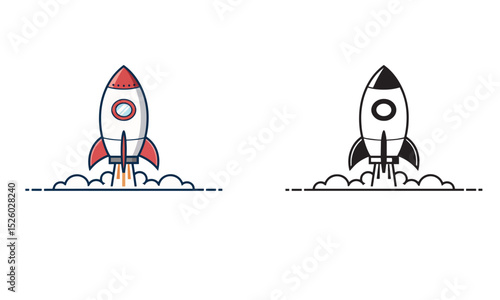dynamic rocket launch symbol of boost and propulsion aigenerated vector illustration