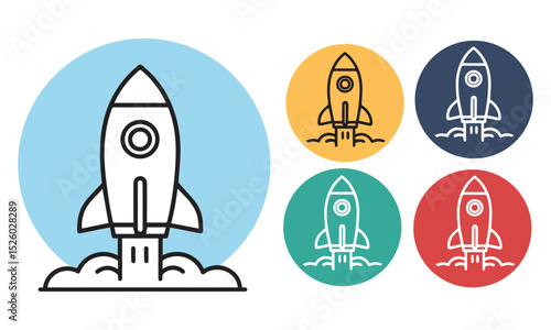 dynamic rocket launch symbol of boost and propulsion aigenerated vector illustration