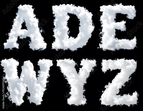 Clouds forming letters