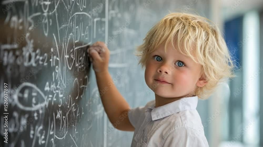 Young Scholar's Curiosity: A bright young scholar diligently writes mathematical equations on a chalkboard, a spark of curiosity igniting within their eyes. Young Scholar's Curiosity: A bright young scholar diligently writes mathematical equations on a chalkboard, a spark of curiosity igniting within their eyes.
