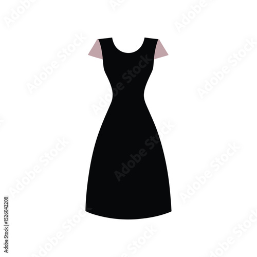 midi dress vector art illustration