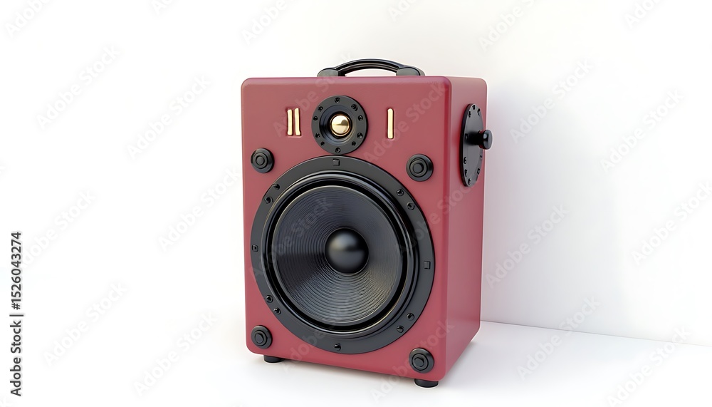 Fototapeta premium Speaker on White Background for Music or Audio Design
