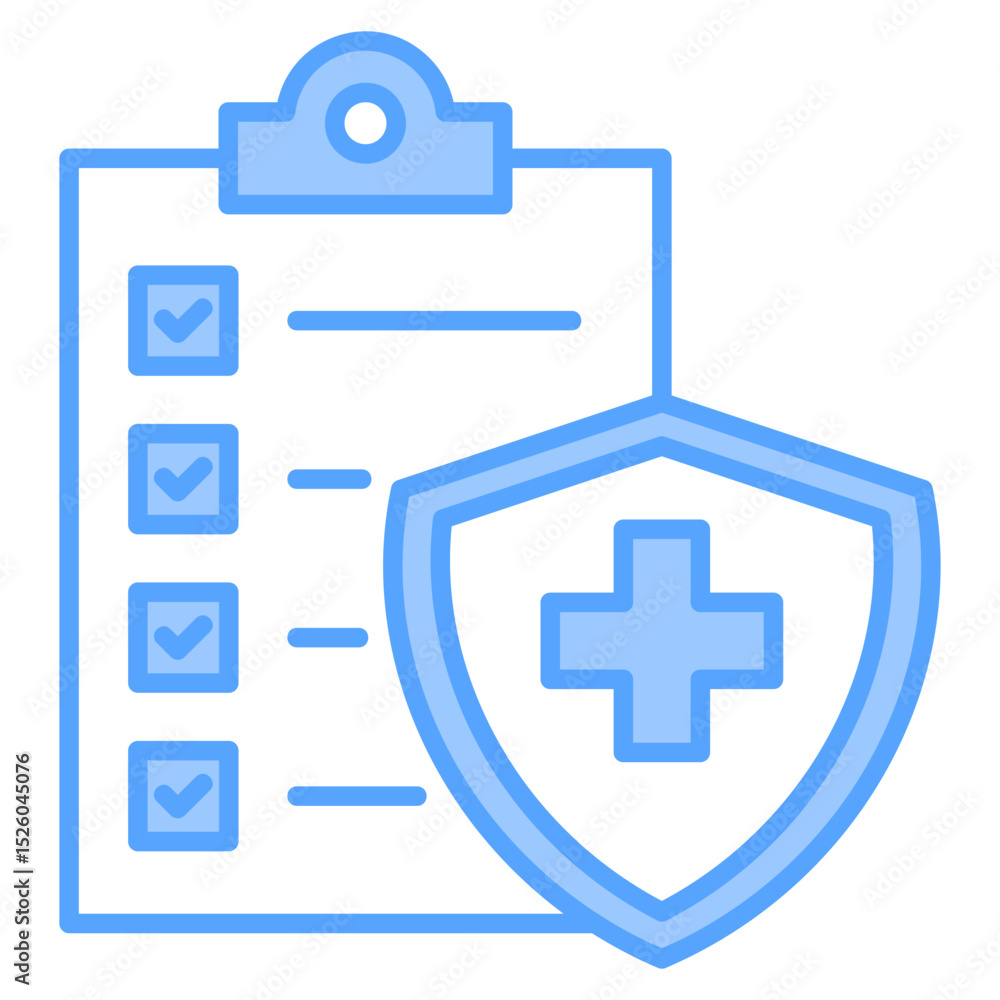 Obraz premium Medical Coverage Blue Icon
