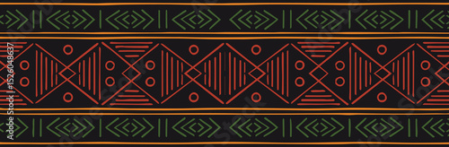 Banner, cover, background. Geometric ethnic abstract color pattern, art deco. Tribal ornaments, arabesques, mandala, fresco, painting of the East, Asia, India, Mexico, Aztec, Peru.