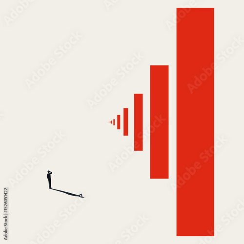 Business or career opportunities and decisions vector concept. Symbol of challenge, growth. Minimal design eps10 illustration.