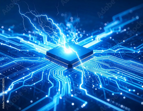 Computer chip with electric surge