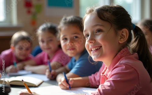Children at school. High quality